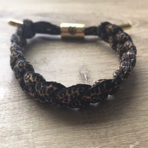 Leopard print adjustable Rastaclat bracelet